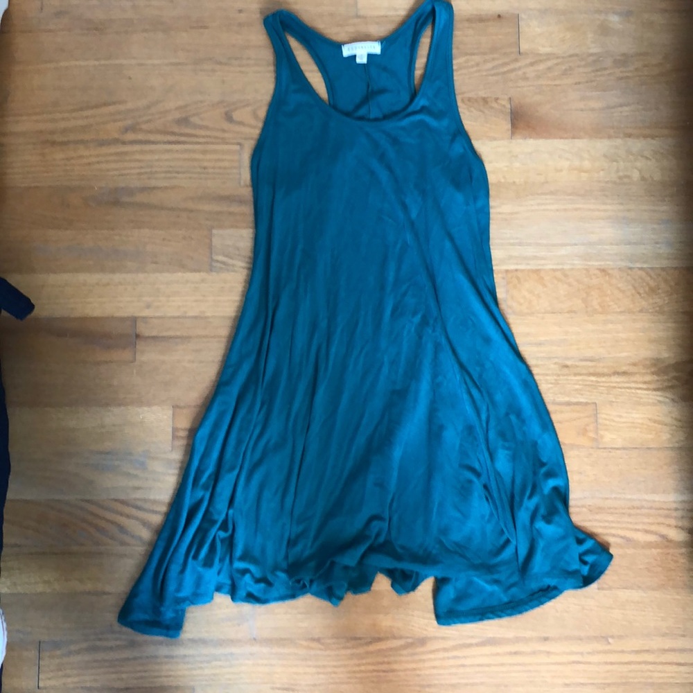 Teal flowy tank dress